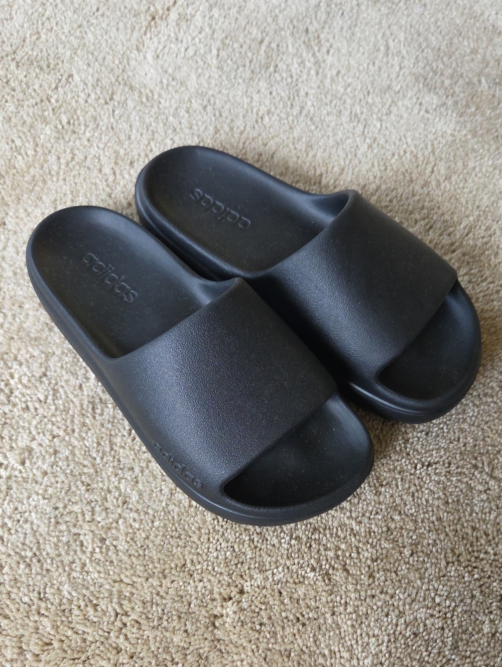 adidas Boy’s Slip-On Foam Slide Sandals In Black